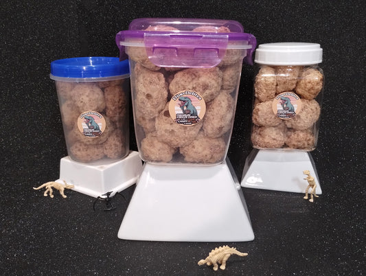 Freeze Dried Milk Duds in a Dino-Delite Resealable Container!