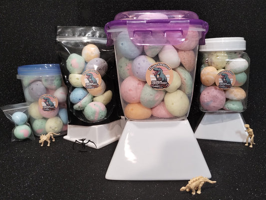 Freeze Dried Salt Water Taffy in a Dino-Delite Resealable Container!